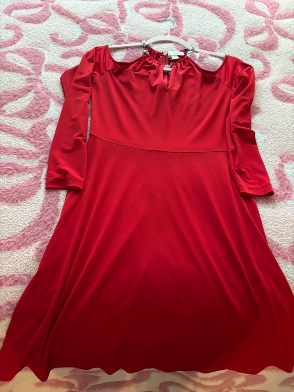 MICHAEL Michael Kors Red Long-Sleeve A-Line Dress